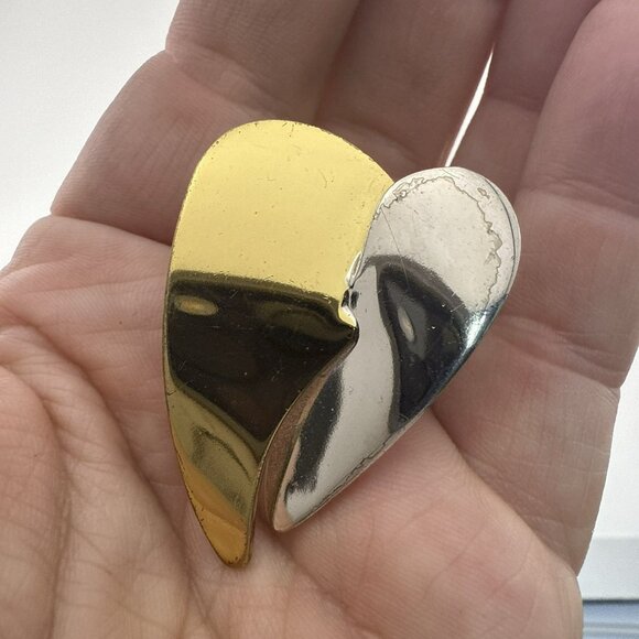 RLM Studio Ring Robert Lee Morris Sterling Silver Heart Brass Mixed Metal size 7 - Picture 11 of 14